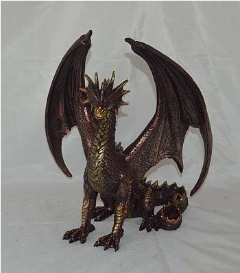Resin Red & Gold Dragon Small